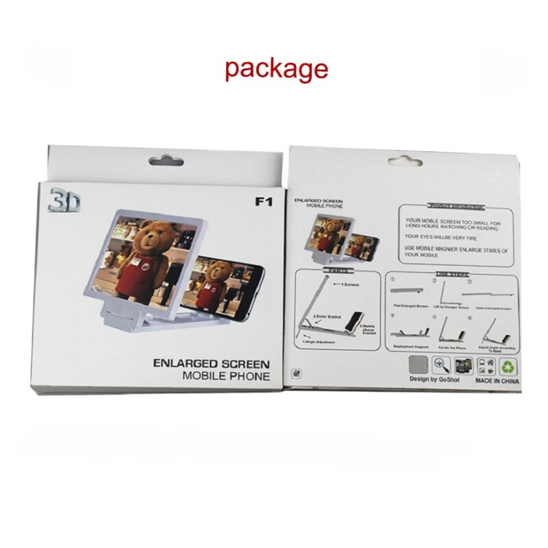 Magnifying glass for cell phone magnifier Eyes Protection Holder Whosale 3D Screen Amplifier screen magnifier for smartphone