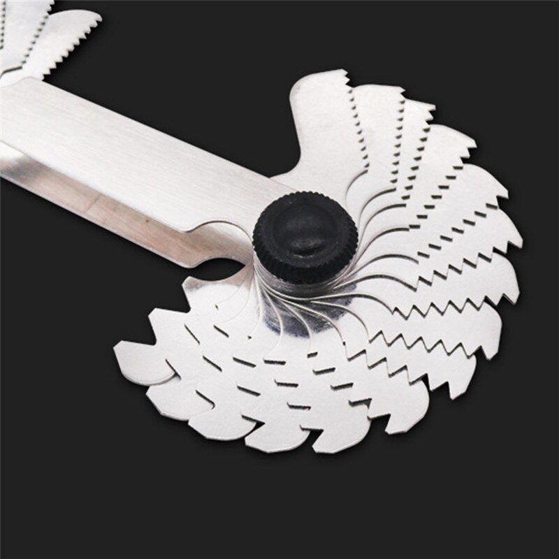 Thread Gauge Metric & Imperial & US Screw Gauge Whitworth 55 Degree & Metrisch 60 Degree Folding Thread Pitch for Measurement
