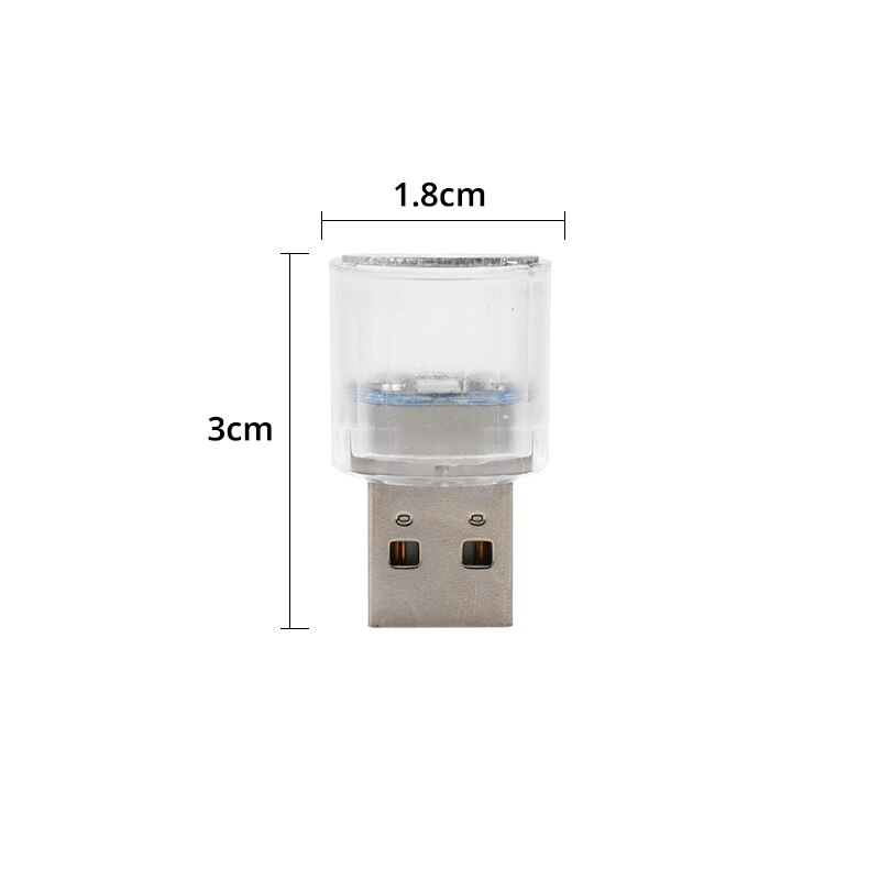 Samochodowa Mini lampy dekoracyjne oświetlenie otoczenia LED USB do środowiska wewnętrznego Auto komputer stancjonarny lampka przenośna wtyczka typu Plug Play