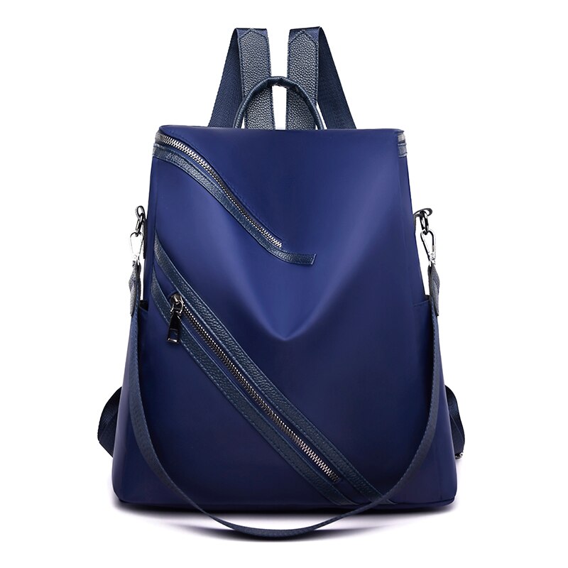 Moda anti roubo mochila de viagem feminina grande capacidade durável tecido oxford mochila bonito estilo meninas mochila escolar: Azul