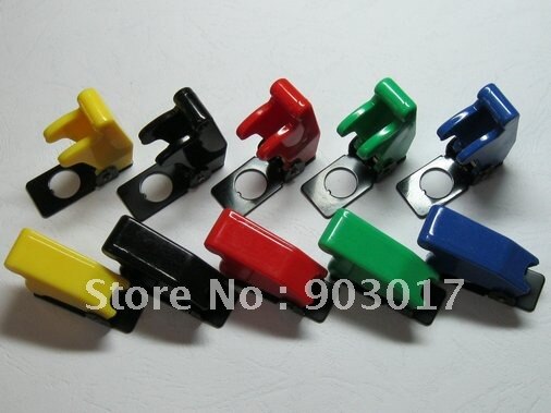 Safety Flip Cover for Toggle Switch Opacity Multicolor (red ,yellow,green,blue,black) 10 Pcs Per Lot