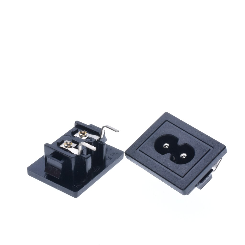 IEC320 IEC Figure 8 C7 Male Plug 2.5A 250V Terminal Power Plug Inlet Socket Connector Copper