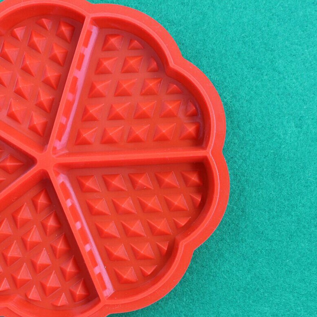 2Pc Cake Bakvorm Mold Keuken Siliconen Mini Ronde Wafels Pan Cake Bakvorm Mold Wafel Lade met 5 Grids # LR2