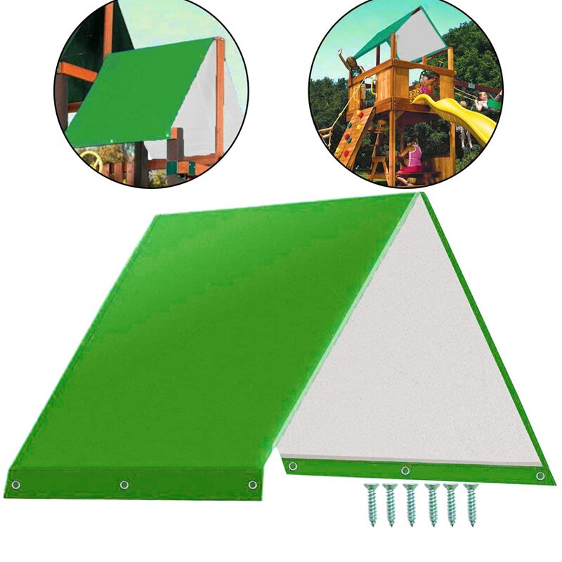 Spot Waterproof Shade Canopies Cover Replacement Tarp Roof Kids Playground UV Protector Best Price: Green