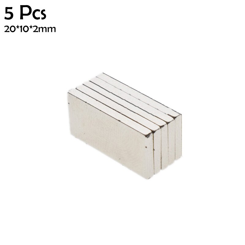 5/10/15/20/50 pces 20x10x 2/3mm ímã de neodímio 20mm x 10mmx2 n35 ndfeb bloco super poderoso imanes magnéticos permanentes fortes