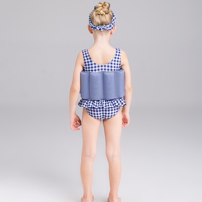 Traje de baño flotante con palos de flotabilidad desmontable flotante traje de baño de entrenamiento traje de baño infantil para niñas