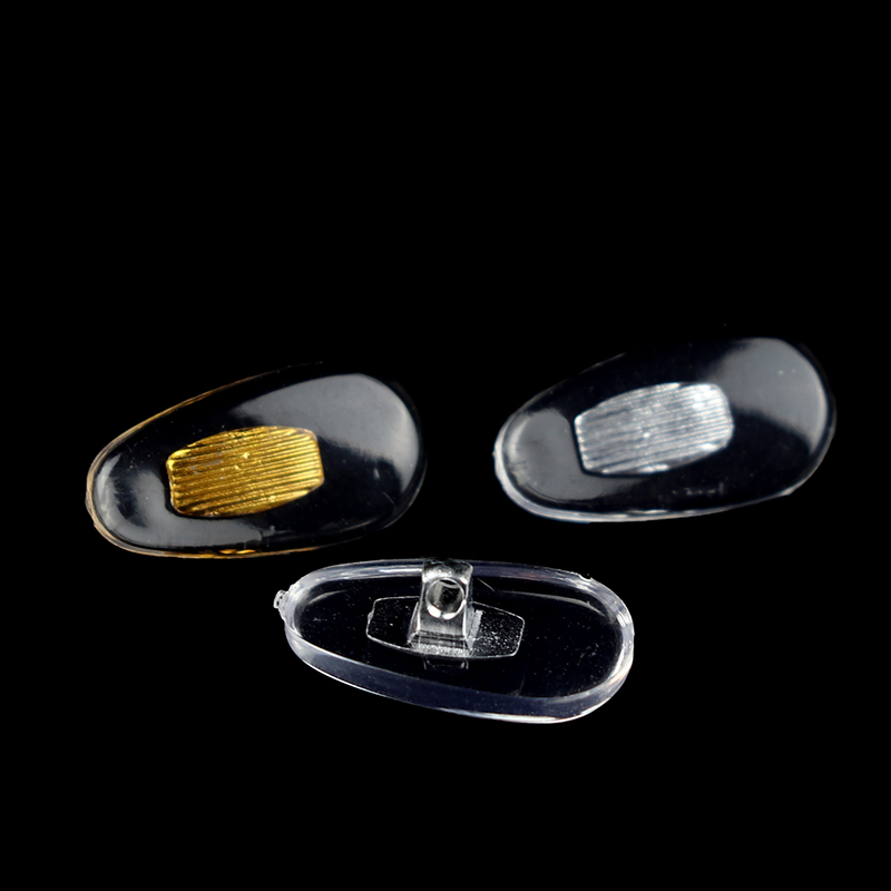 10 pares de parafusos de silicone em almofadas de nariz, cinta de núcleo de alumínio em pvc para suporte de óculos, acessórios de óculos