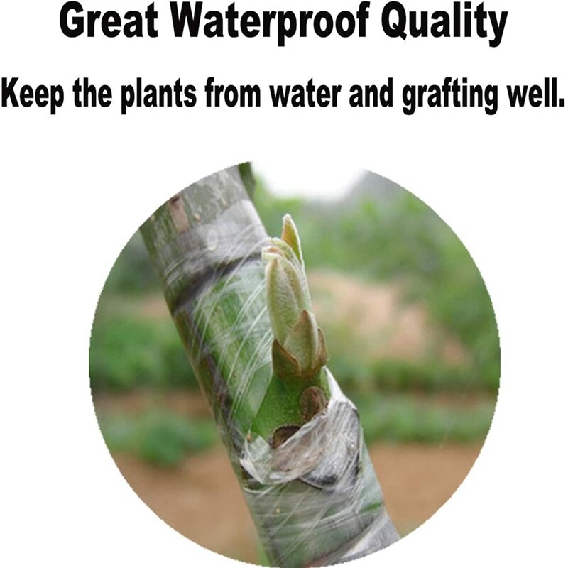 Rollo de cinta de injerto para plantas frutales, barrera Biodegradable de humedad, estirable, película de floristería transparente de 3cm, 10 Uds.