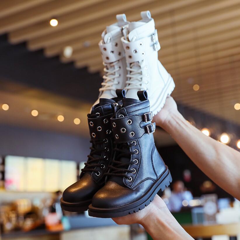 Chaussures en cuir pour enfants, bottes courtes pour garçons et filles, souples, confortables et antidérapantes, à la , automne et hiver,
