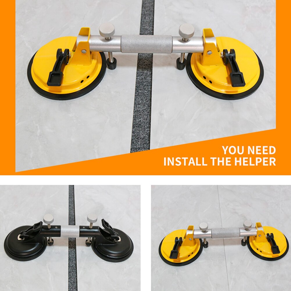 Glass Lifter Portable Puller Hand Tools Easy Use Heavy Duty Double Handle Suction Cup Gripper Tiles Mirror Home