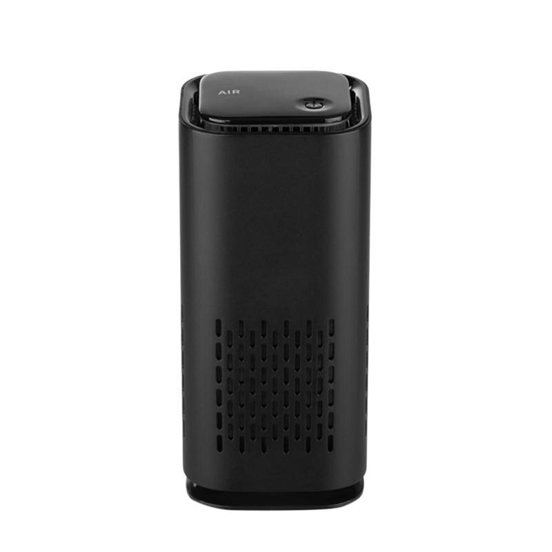 Car Air Purifier USB Charging Sterilization Air Cleaner Formaldehyde Removal Device White: Black