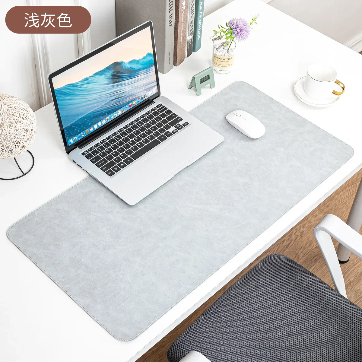 Desk Pad Waterproof PU Mouse Pad Desk Mat Protective Cover Large Mousepad Computer Laptop Non-slip Easy To Clean Keyboard Mats: S / Orange