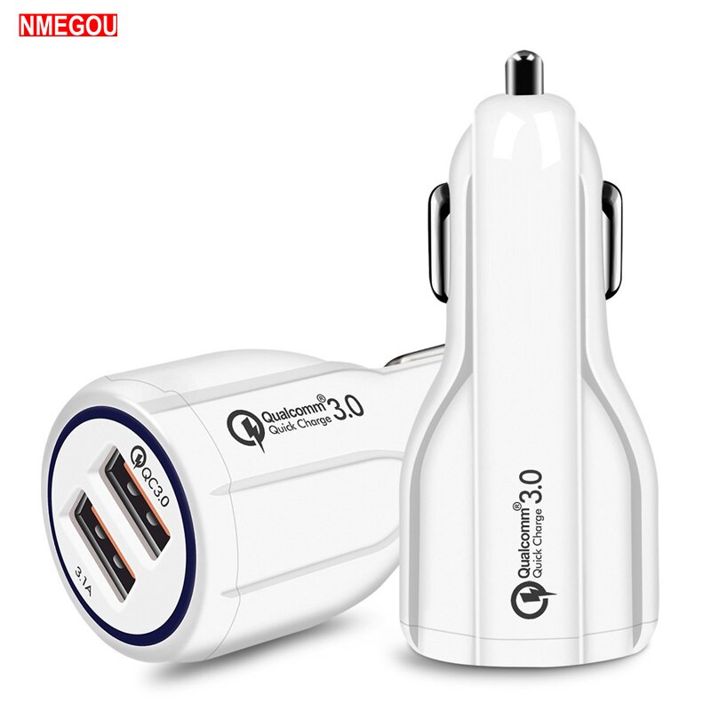 Quick Charge 3.0 Charger QC 3.0 5V 9V 12V 36W 3.1A Dual USB Car Charge Fast Charger Mobile Phone Travel Adapter Car-charger