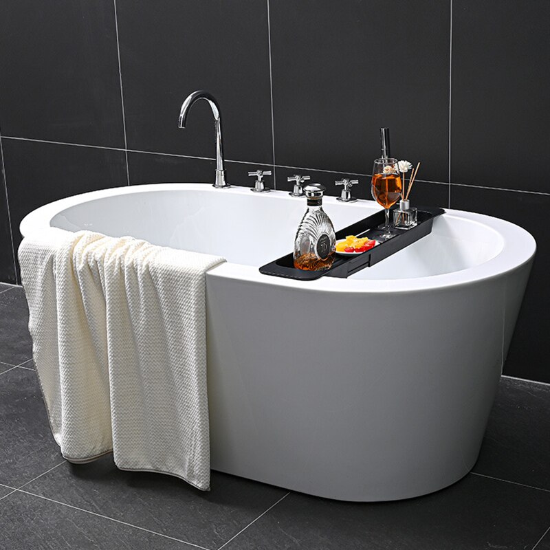 No Drill supporto per vassoio da bagno in plastica Organizer ripiano vassoio per vasca a scomparsa allungabile toilette badplancia organizzatore per la casa OA50BT