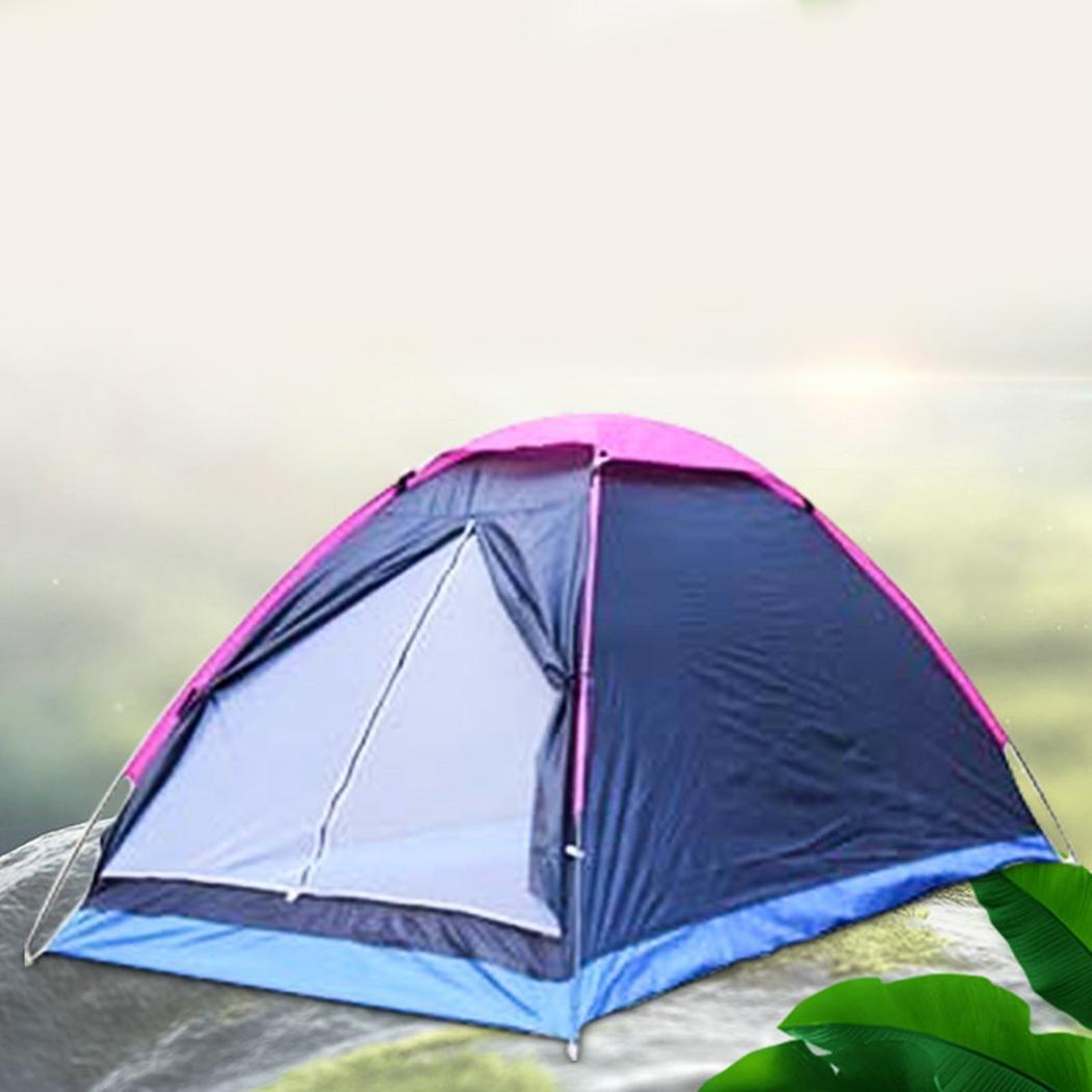 Windscherm Camping Tent Single Layer 2 Mensen Waterdicht Winddicht Outdoor Wigwam Tenten Voor Wandelen Strand Reizen Self-driving Tour