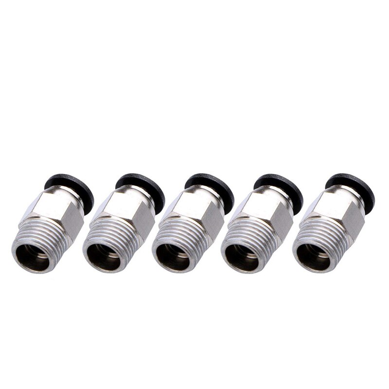 10pcs/lot PC4-M10 Pneumatic Connectors For 3D Printers Parts bowden Quick Jointer coupler 1.75/3mm Pipe PC4M6 fittings PTFE Tube