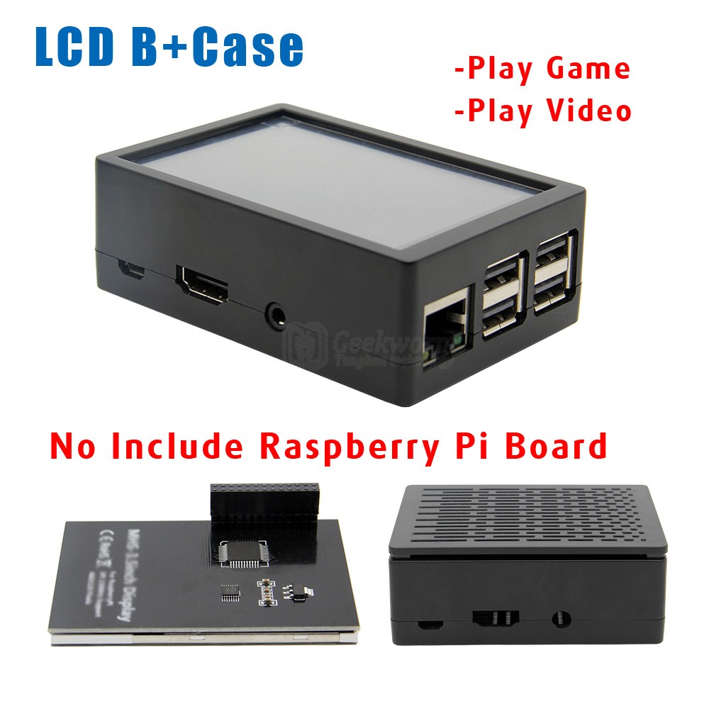 Raspberry Pi 3.5 inch TFT Touch Screen met ABS Case Kit, 480x320 30FPS-50FPS LCD Display voor Raspberry Pi 3B + (plus)/3B/2B