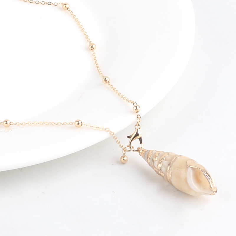 Boho Conch Shell Necklace Shell Gold Shell Chain Necklace Women Seashell Choker Necklace Pendants Jewelry Bohemian Female