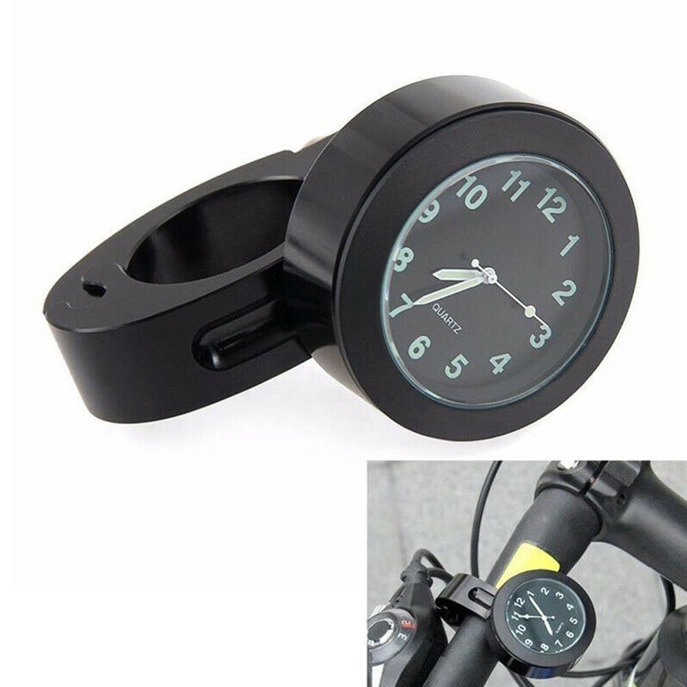 Waterdicht Horloge Klok Fiets Motorfiets Stuur Horloge Zwarte Klok Quartz R8I3
