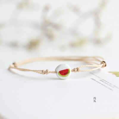 Stundent criativo artesanal cerâmica pulseira jóias simples moda jóias para mulher #1559: 2