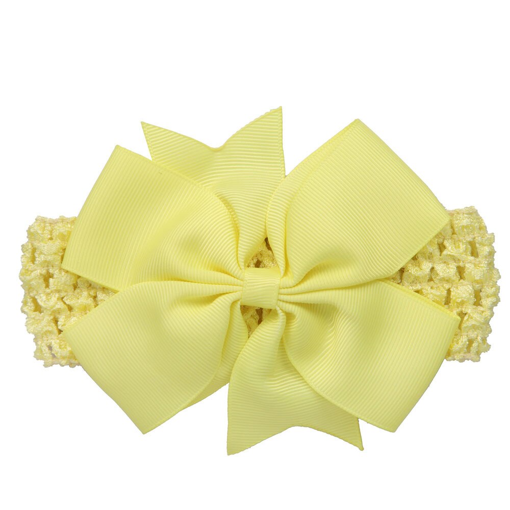 Baby Girl Bows Wave Headbands Big Bowknot Hair Accessories Cotton Wide Head Turban Infant Newborn Headbands Solid Headwraps
