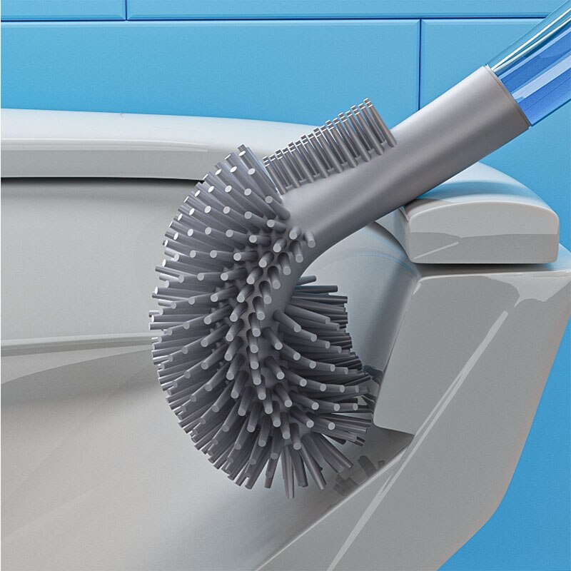 ovimar toiletborstel Hugla zwart mat | siliconen toiletborstel | ventilatiefunctie | vrijstaand | gepoedercoat roestvrij staal | vervangbare toiletborstelkop | afneembare lekbak | zonder wandmontage