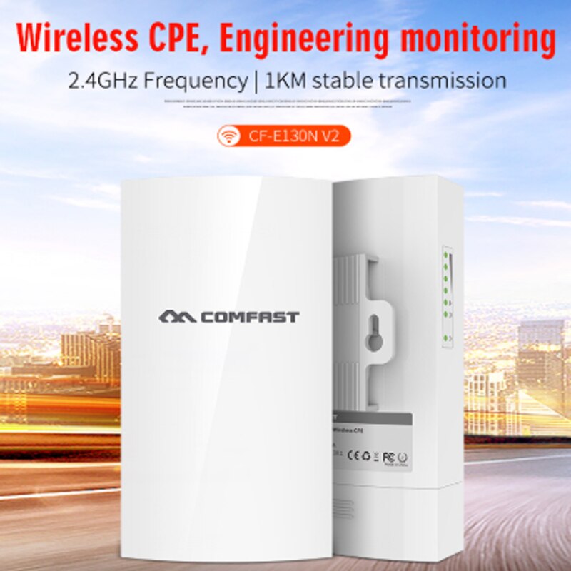 Comfast al aire libre Mini WIFI extensor repetidor AP 300M al aire libre CPE Router WiFi puente Punto de Acceso AP Router CF-E130N