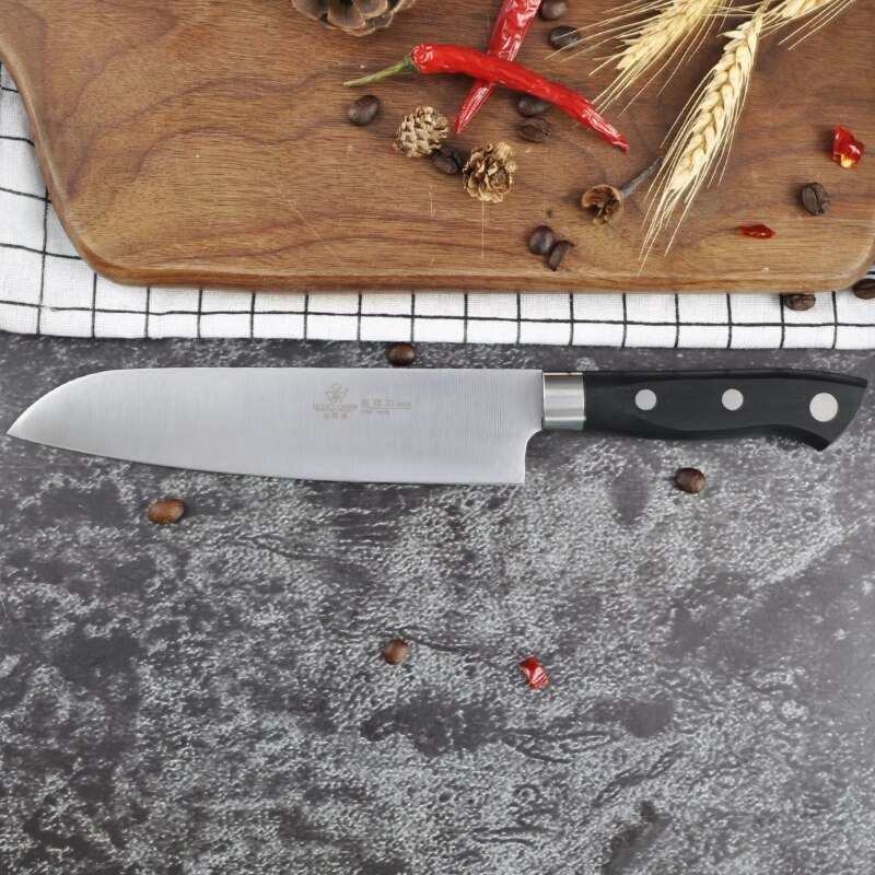 Little cook 5-- delige keukenkoksmessenset met vaste tang, scherp vleesmes, handgemaakte groentesnijder, kookgereedschap