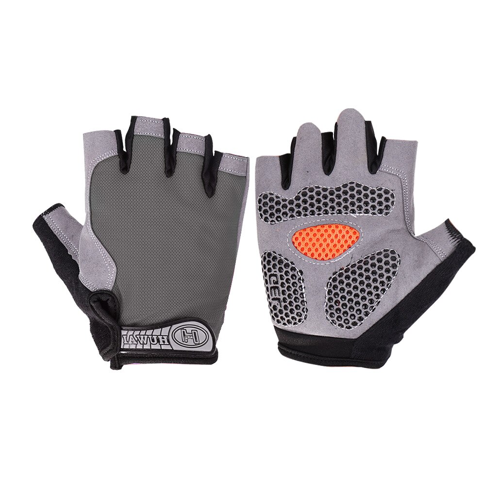 Cycling Gloves Bicycle Half Finger Gloves Anti-slip Outdoor Sports Mesh Breathable Cycling Climbing Sports Glove for Men Women: Grey M