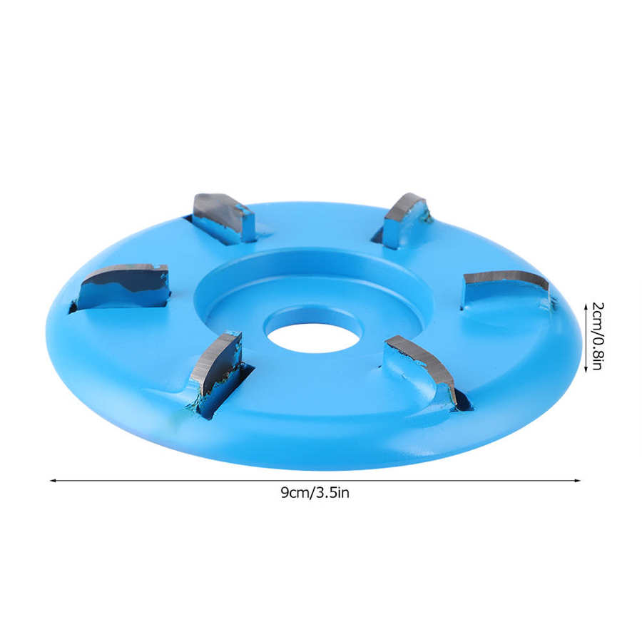 Six Teeth Wood Carving Disc Milling Cutter Disk Woodworking Tea Tray Engraving Tool Angle Grinder Accessories