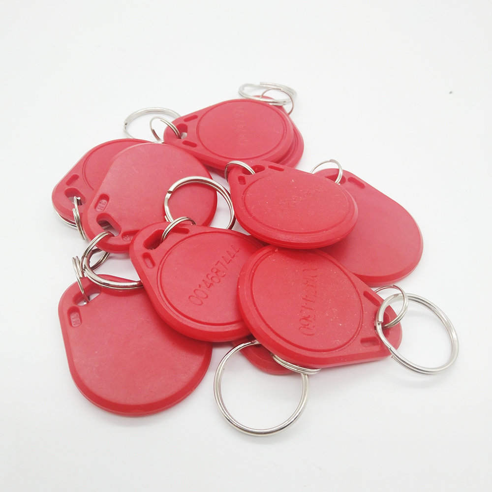 Llaveros RFID de 125Khz, 10 unidades, solo lectura, TK4100, proximidad: Red