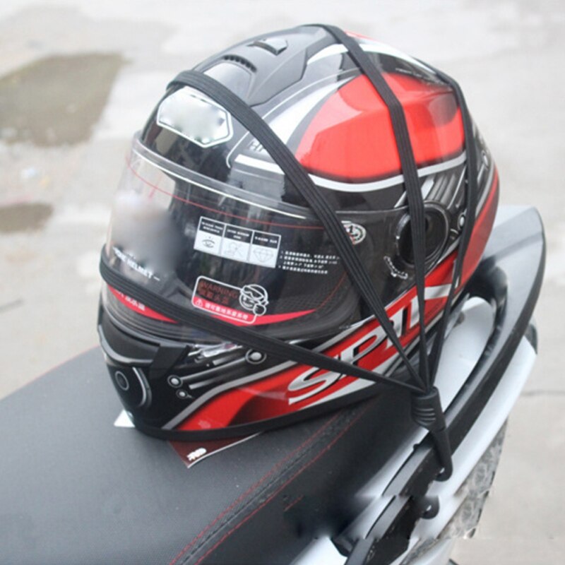 2 Haken Moto Intrekbare Helm Bagage Elastisch Touw Riem Motorhelm Rubber Netto Touw Haken Hanger