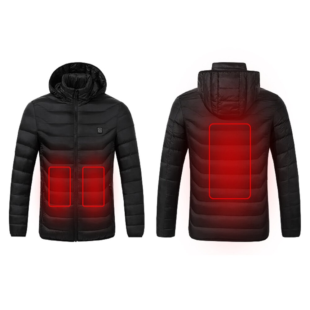 Mannen Vrouwen Outdoor Jas Verwarmde Jassen Vest Jas Usb Elektrische Lange Mouwen Verwarming Hooded Jassen Warm Winter Thermische Kleding
