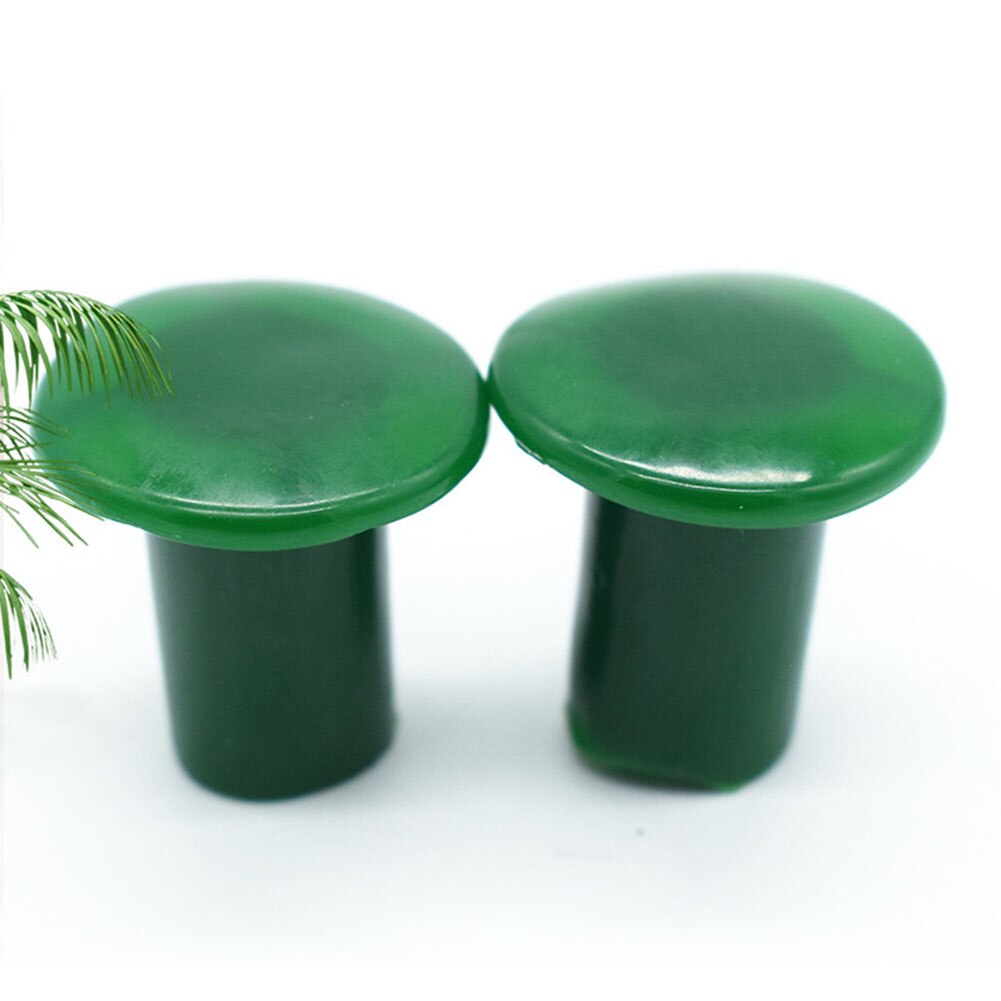 10Pcs Green PVC Garden Bamboo Cane Topper Protectors Hiking Climbing Pole Tips Cap Replacement Walking Stick Round Covers