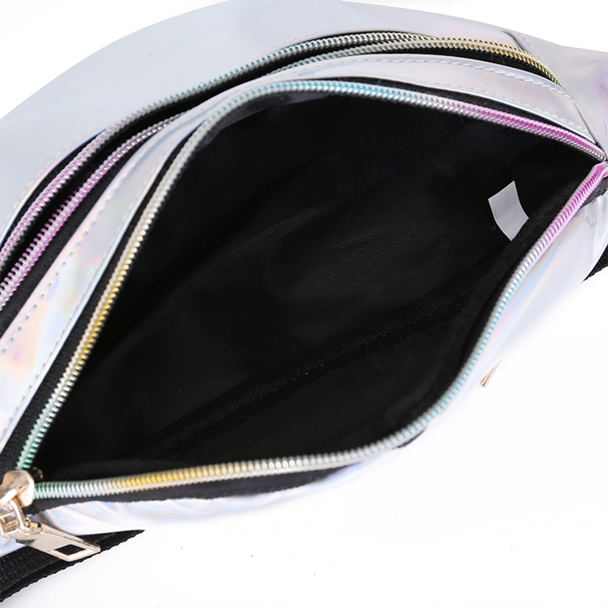 Holographic Fanny Pack Shiny Metallic Color Sport Waist Pack Belt Bum Shoulder Bags