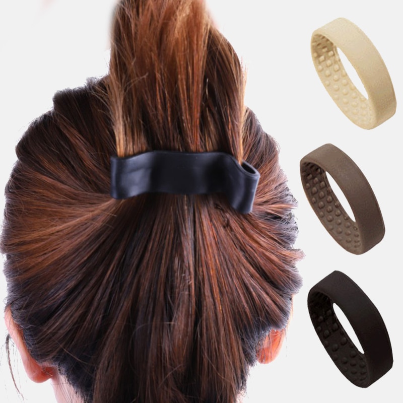 Coletero plegable para mujer, banda elástica de silicona para el cabello, accesorios para el cabello sencillos