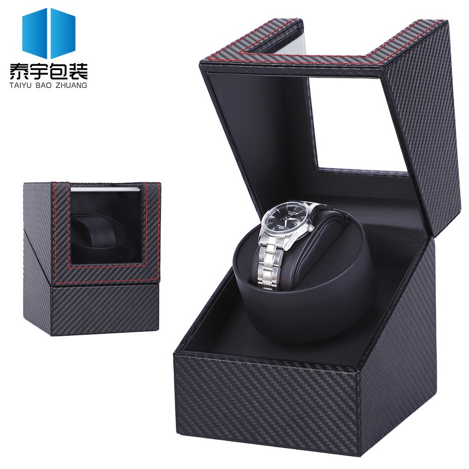 Automatic Watch Winder Box For Mechanical Watches Brand Single Watch Rotator Box Luxury Transparent Case Clock Winder: C
