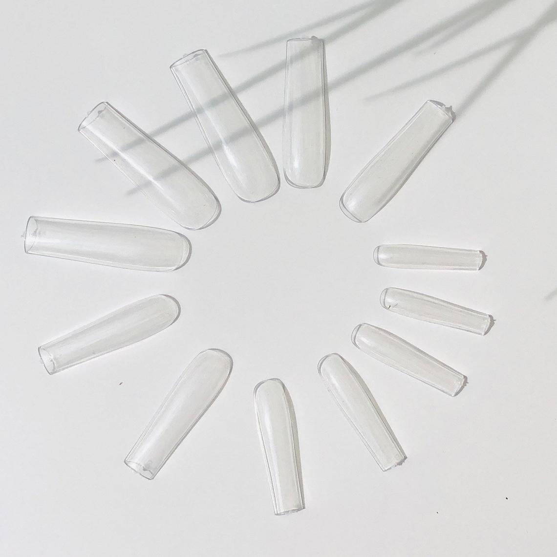 Caixa de caixão xxl para unhas, 120 pçs, 1 caixa, xxl