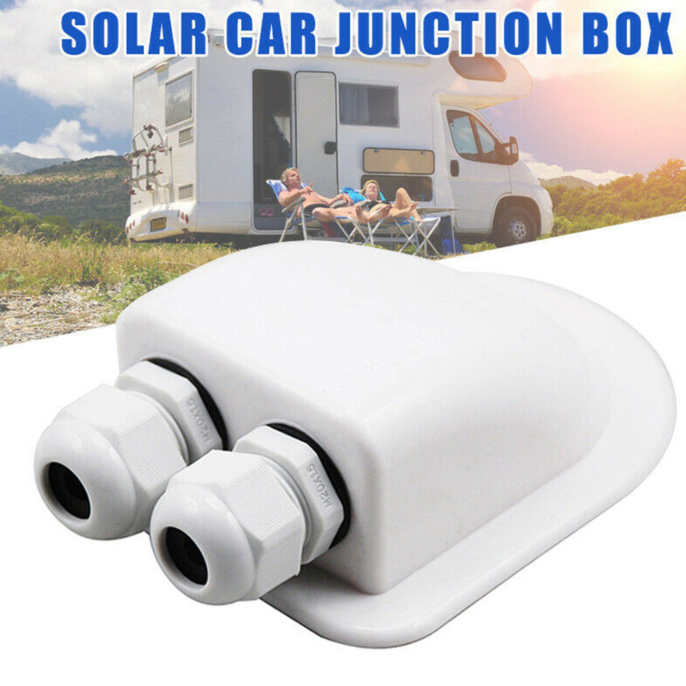 Solar Car Junction Box Plastic Roof Wire Entry Gland Box Solar Panel Cable Motorhome Junction Box RV Caravan Accessories