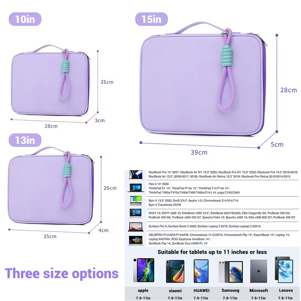 Tablet iPad Case Cover Laptop Sleeve Bag Notebook Pouch 11 14 16 Inch Shockproof Protective Tablet Accessories Kindle Xiaomi