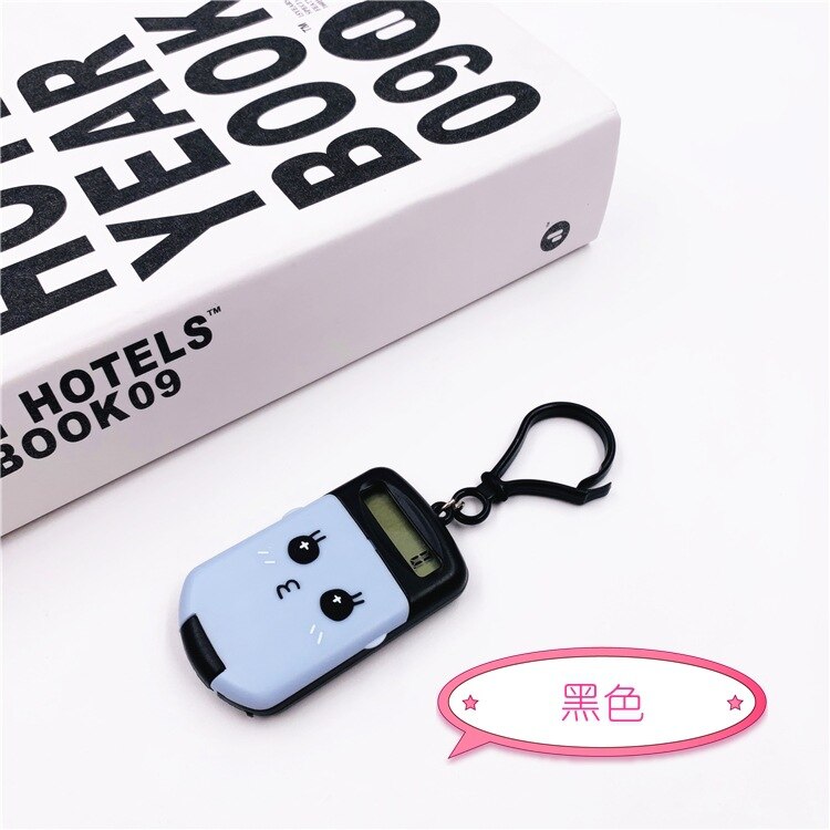 Kawaii Mini Calculator Portable Digit Calculator Pocket Size 8 Display Cartoon Cute Keychain Calculator Office Supplies: Black