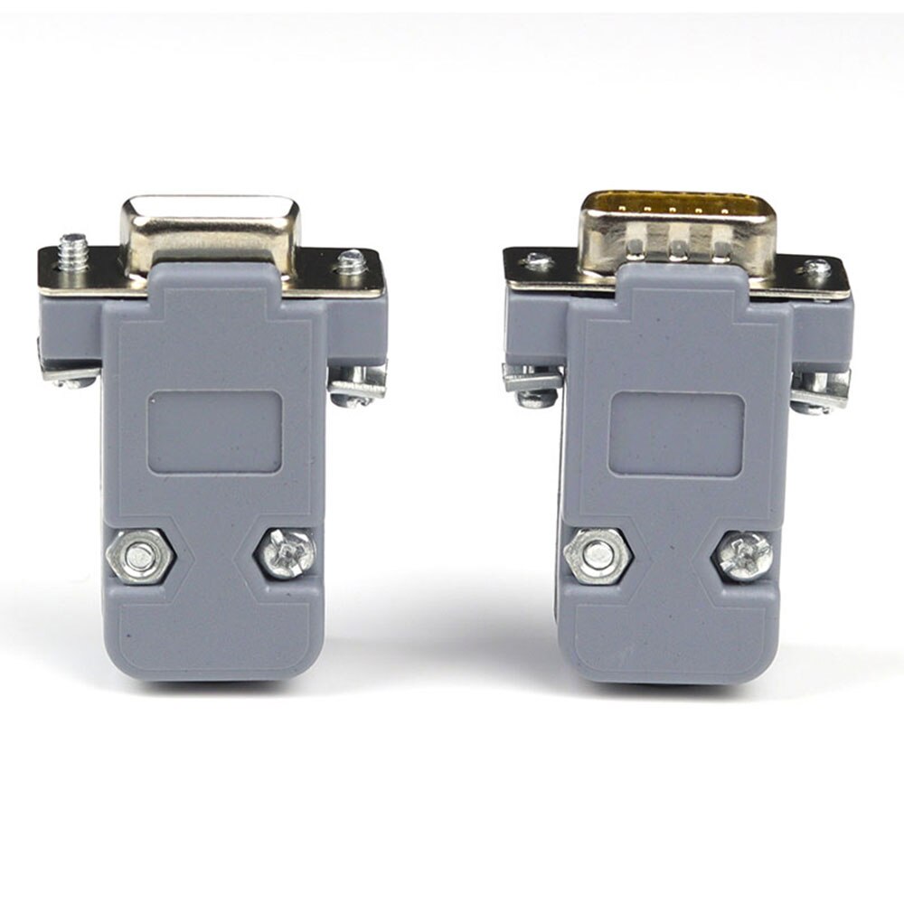 DB15 15 gat pin 3 rijen Parallel Vga-poort Adapter man vrouw plug socket Soldeer Gelast Connector + Plastic Shell cover