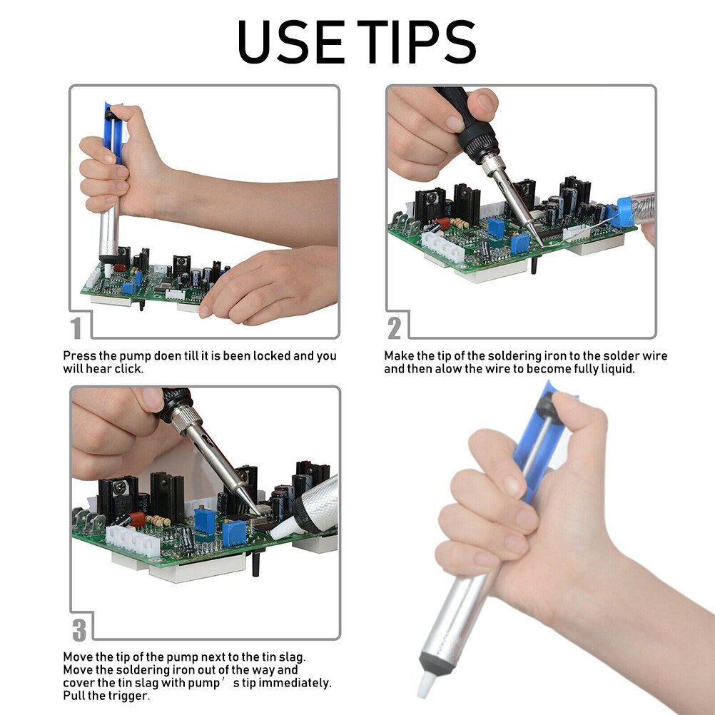 60W 220V Electric Soldering Iron Welding Solder Iron Adjustable Temperature with Soldering Tip Solder Wire