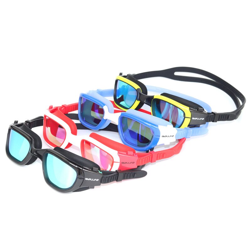 Stijl siliconen zwembril volwassen zwembril ultra-heldere gegalvaniseerde waterdichte anti-condens zwembril