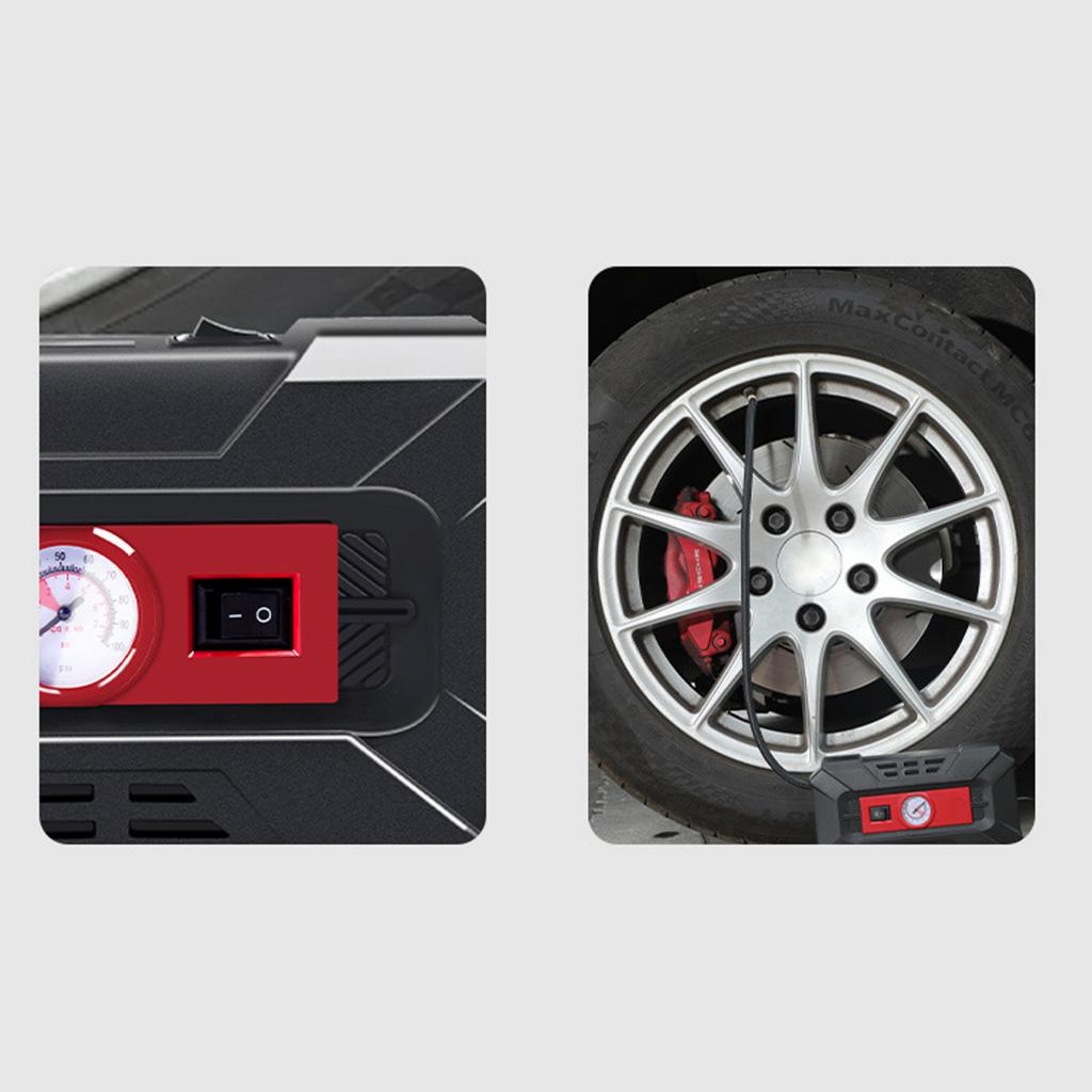 70L/Min. Bandenpomp 150PSI Autoband Pomp Air Compressor Met Meter Guague