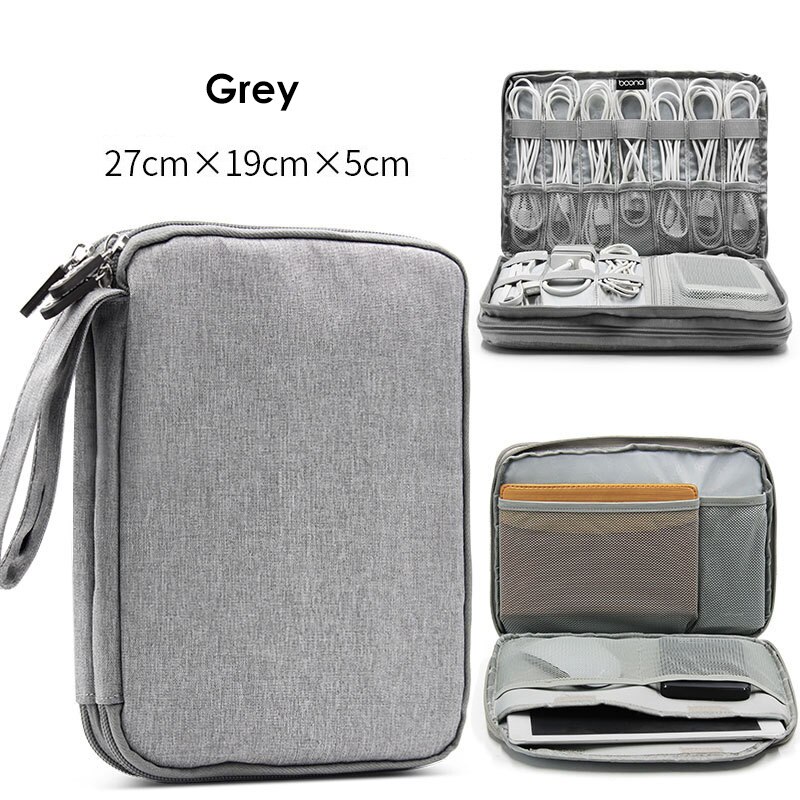 Grote Capaciteit Datakabel Opbergtas Reizen Elektronica Accessoires Organizer Pouch voor HDD Adapter Geheugenkaart Digitale Gadgets: 10