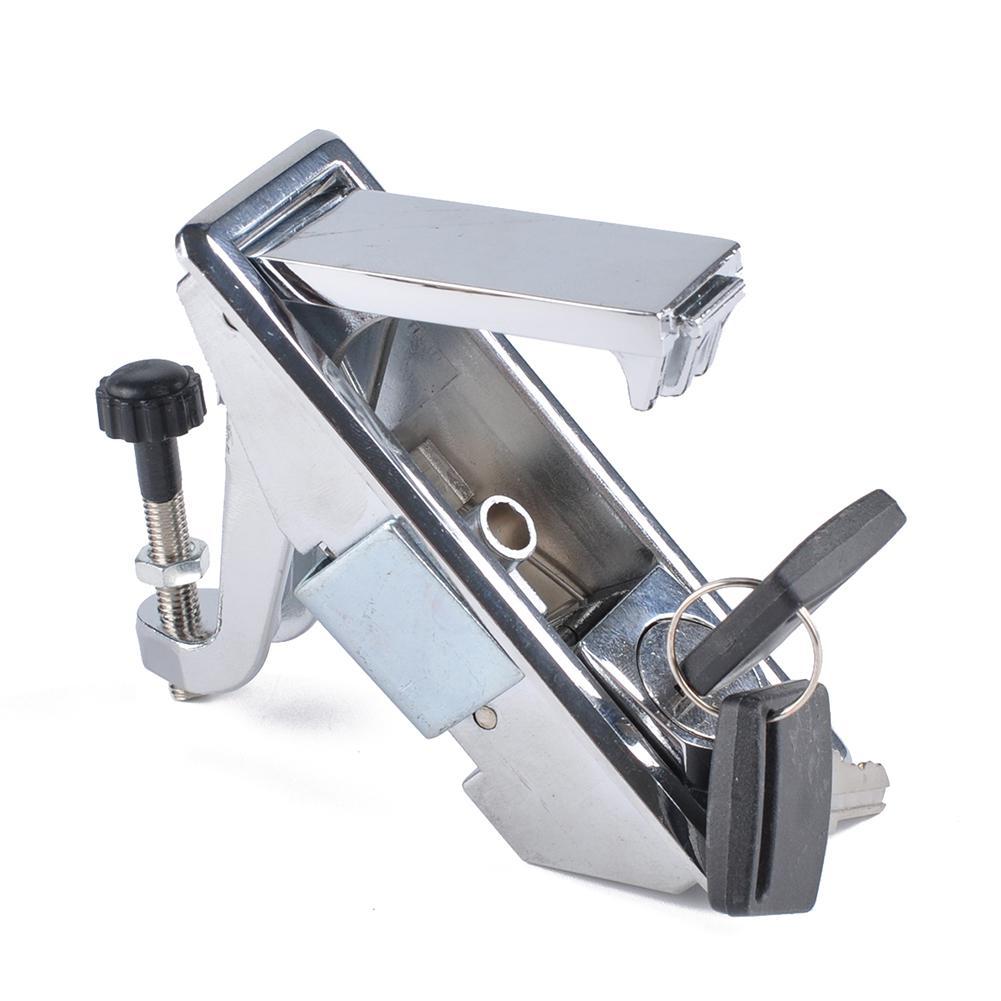 Zinc Alloy Adjustable Lever Hand Operated Compression Latch with 2 Keys Car Accessories: Silver