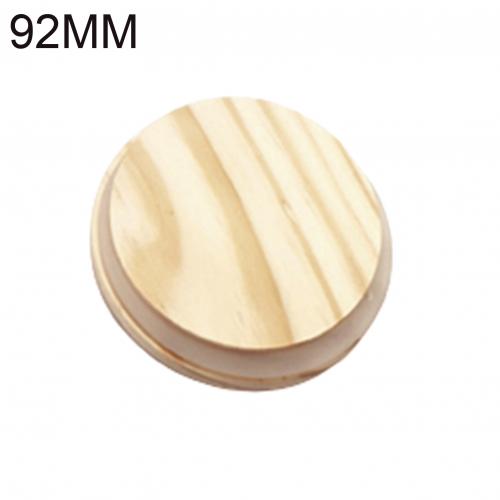 Reusable Mason Jar Canning Caps Non Leakage Pine Wooden Cover Lids with Silicone Seal Ring for Candle Cup Glass Accessories: 92mm