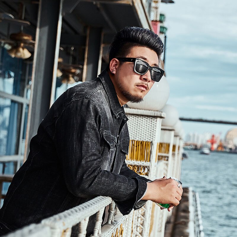 Herbst Frühling 2022 Plus Größe 8XL 6XL 5XL 4XL 3XL MAX BRUST 151CM Denim Jacke Männer dowm kragen lässig Männlichen Balck oben