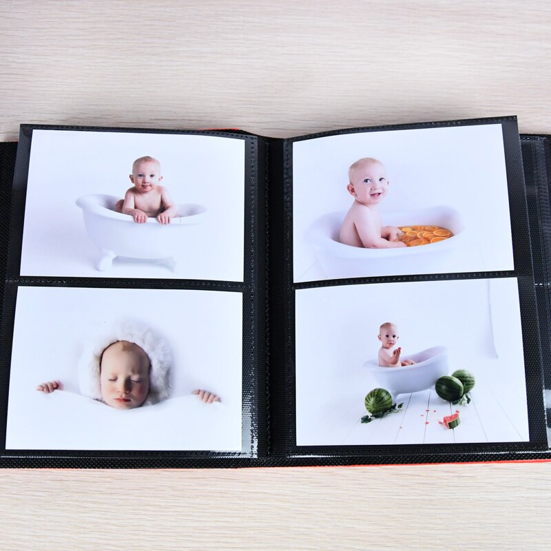 Album Insert-Type Family Album 5-Inch Leather Surface Photo Album 200 Children Baby Growth Album